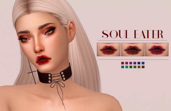  Simsworkshop: Soul Eater Lips V.2 by catsblob
