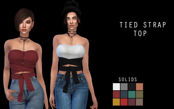  Leo 4 Sims: Tied Strap Top – New Mesh