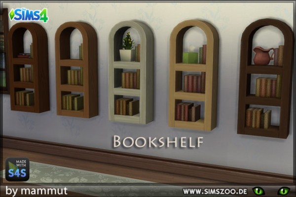  Blackys Sims 4 Zoo: Ancient Bookcase Wood by mammut