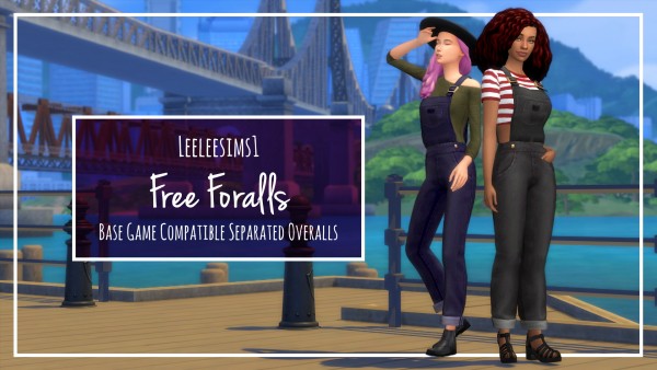  Simsworkshop: Free Foralls jumsuit by leeleesims1