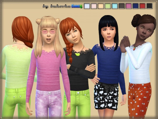  The Sims Resource: Shirt Lace by bukovka