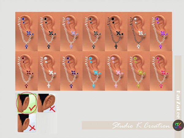  Studio K Creation: Cross Chain earring