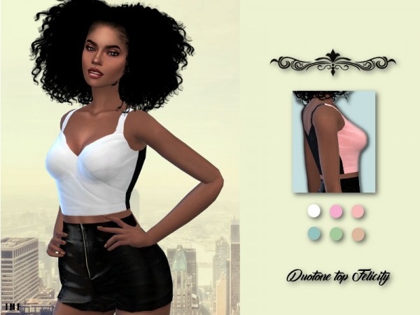  The Sims Resource: Duotone top   Felicity by IzzieMcFire