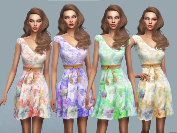  The Sims Resource: Floral Summer Dress by Kitty.Meow