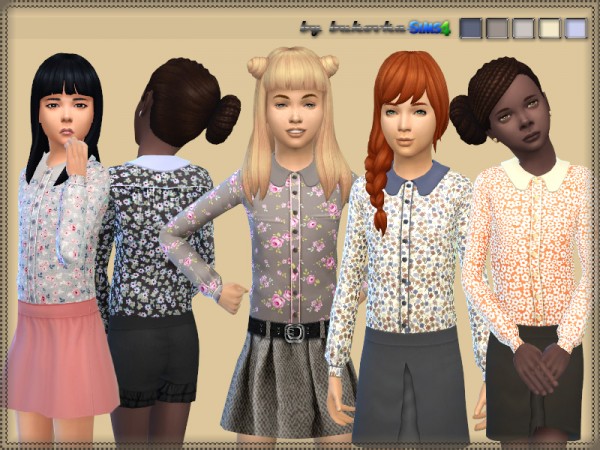  The Sims Resource: Blouse for Girls by bukovka