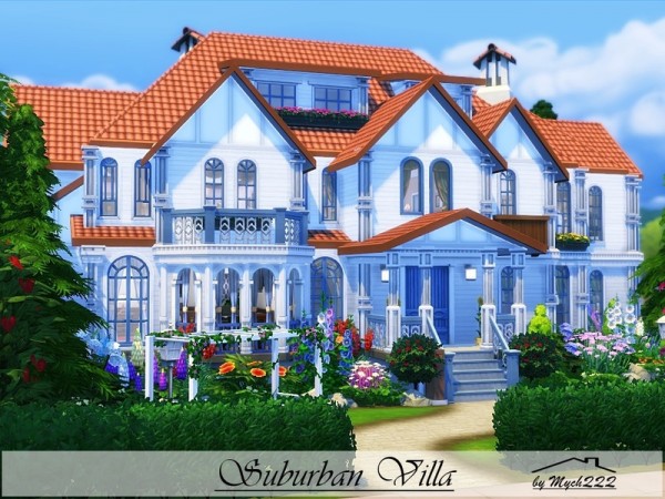  The Sims Resource: Suburban Villa by MychQQQ