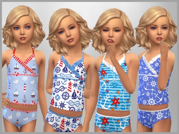  The Sims Resource: Girls Anchor Swimwear by SweetDreamsZzzzz