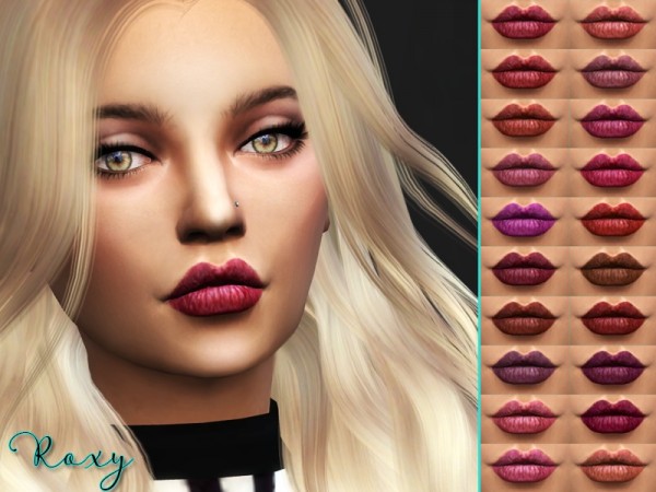  The Sims Resource: Roxy Lipstick by Kitty.Meow