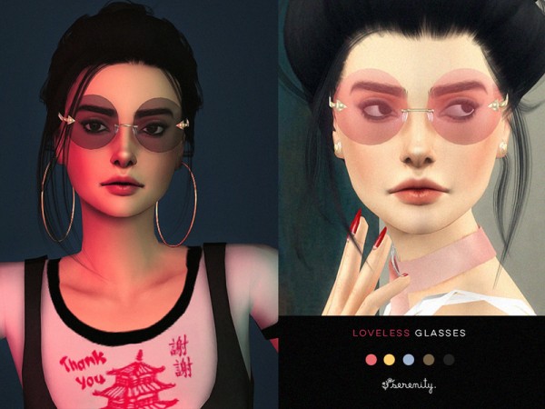  The Sims Resource: Loveless Glasses by serenity cc