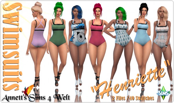  Annett`s Sims 4 Welt: Swimsuits Henriette
