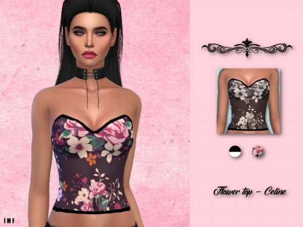  The Sims Resource: Flower Top   Celine by IzzieMcFire