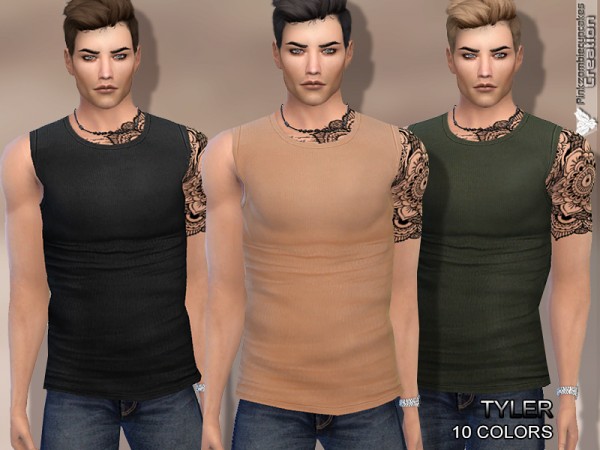  The Sims Resource: Tyler Tank Top by Pinkzombiecupcakes