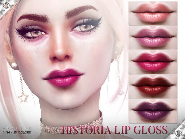  The Sims Resource: Historia Lip Gloss N134 by Pralinesims
