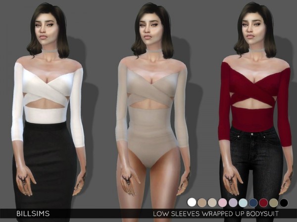  The Sims Resource: Low Sleeves Wrapped Up Bodysuit by Bill Sims
