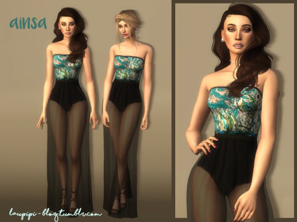  The Sims Resource: Ainsa dress by Laupipi