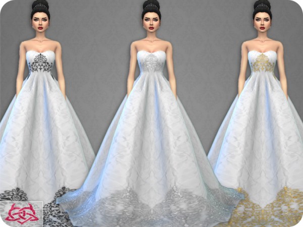  The Sims Resource: Wedding Dress 7 recolor 3 by Colores Urbanos