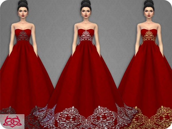  The Sims Resource: Wedding Dress 7 recolor 3 by Colores Urbanos