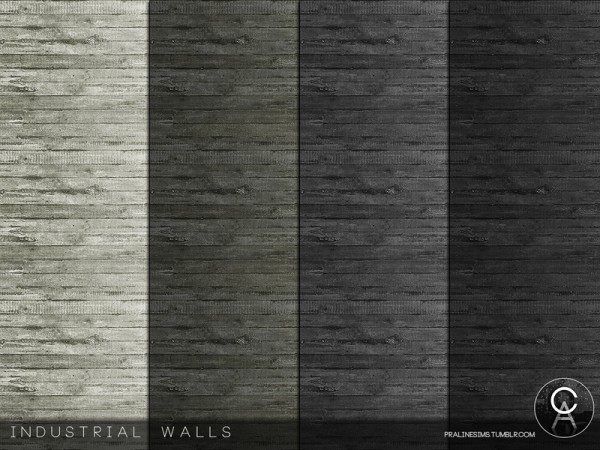  The Sims Resource: Industrial Walls by Pralinesims