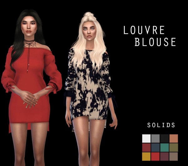  Leo 4 Sims: Louvre blouse recolor