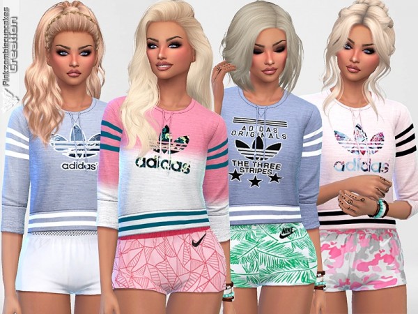  The Sims Resource: Athletic Sweatshirts Collection Recolor 1 by Pinkzombiecupcakes