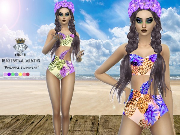  The Sims Resource: Mrs Pineapple Swimwear by MadameChvlr