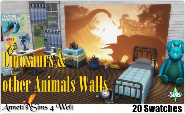  Annett`s Sims 4 Welt: Dinosaurs and other Animals Walls