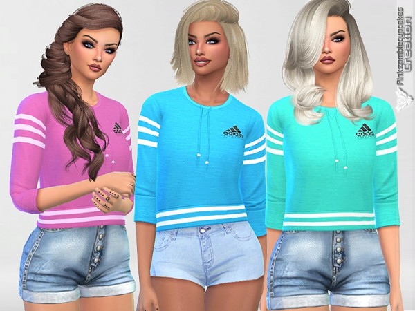  The Sims Resource: Athletic Sweatshirts Collection Recolor 1 by Pinkzombiecupcakes