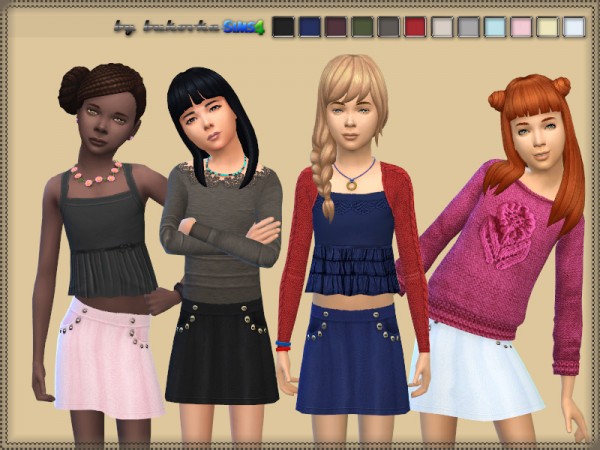  The Sims Resource: Skirt and Buttons