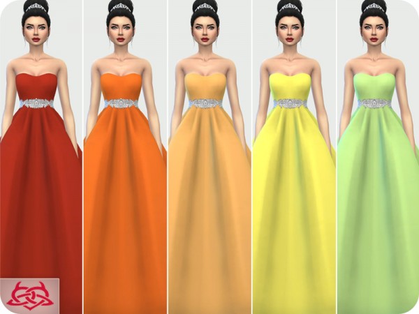  The Sims Resource: Wedding Dress 7 recolor 2 by Colores Urbanos