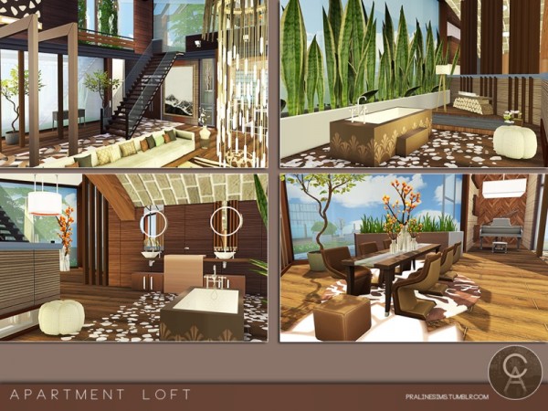  The Sims Resource: Apartment Loft by Pralinesims
