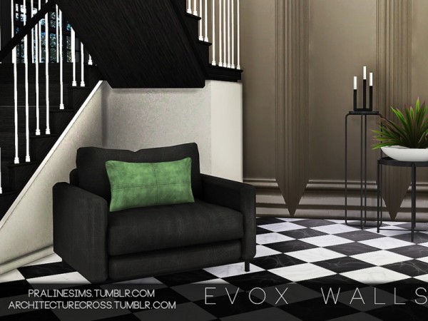  The Sims Resource: EVOX Walls by Pralinesims