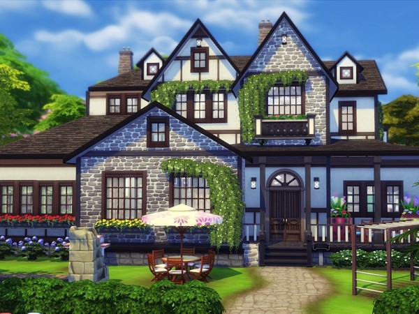  The Sims Resource: Stone Walls house by MychQQQ