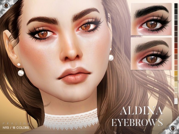  The Sims Resource: Aldina Eyebrows N113 by Pralinesims