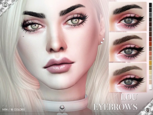  The Sims Resource: Lou Eyebrows N114 by Pralinesims