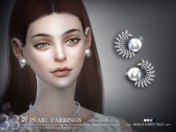  The Sims Resource: Earrings N33 by S Club