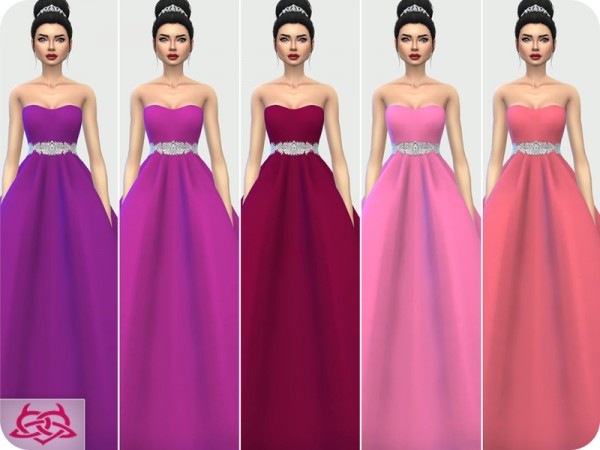 The Sims Resource: Wedding Dress 7 recolor 2 by Colores Urbanos