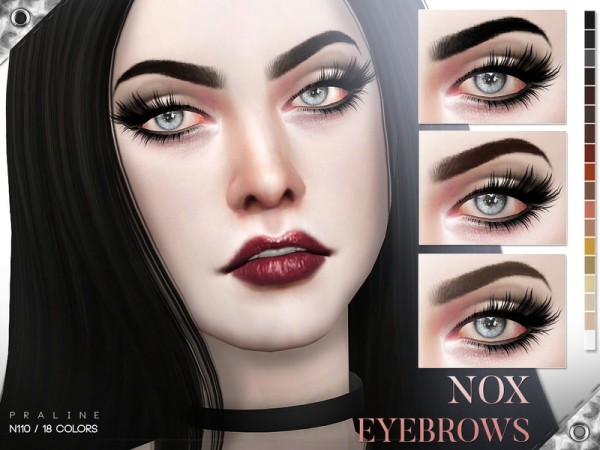  The Sims Resource: Nox Eyebrows N110 by Pralinesims