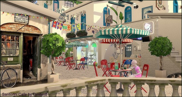  Tanitas Sims: Santorini Cafe