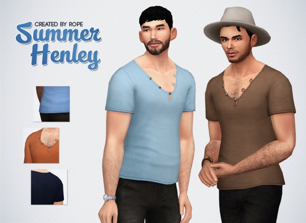  Simsontherope: Summer Henley Shirt