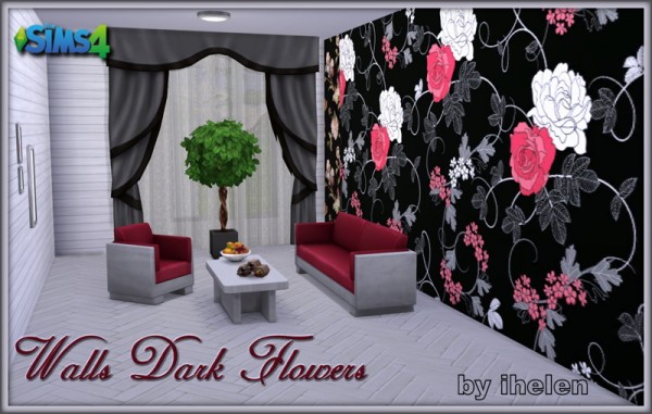  Ihelen Sims: Walls Dark Flowers