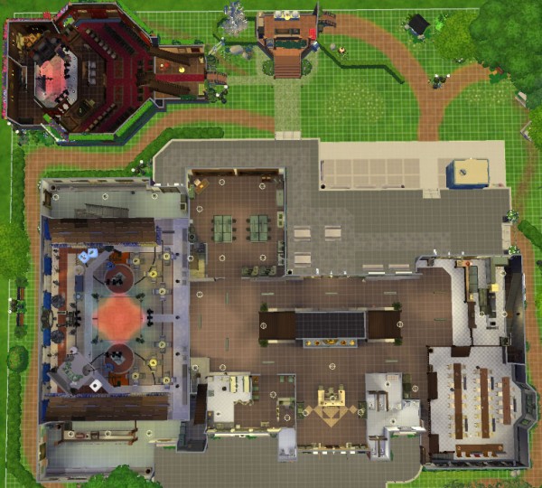  Mod The Sims: Academy du Sim Elite High School with Maze by Madam Hyjinks