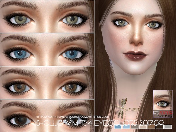  The Sims Resource: Eyecolors 201709 by S club