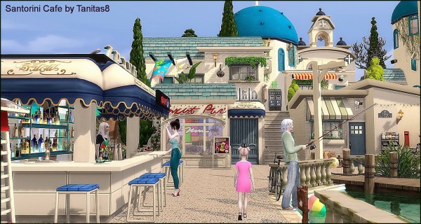  Tanitas Sims: Santorini Cafe