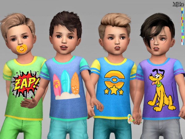  The Sims Resource: Cool Boy Toddler Tees by Margeh 75