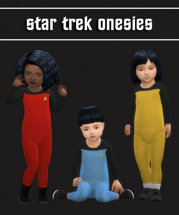 Simsworkshop: Star Trek Onesies For Toddlers by maimouth
