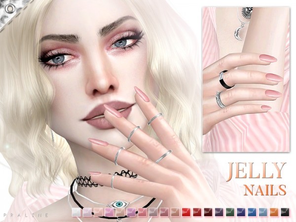  The Sims Resource: Jelly Nails N19 by Pralinesims