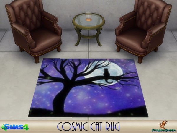  The Sims Resource: Cosmic Cat Rug by DragonQueen