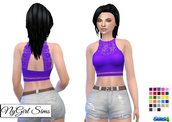  NY Girl Sims: Peek a Boo Lace Tank