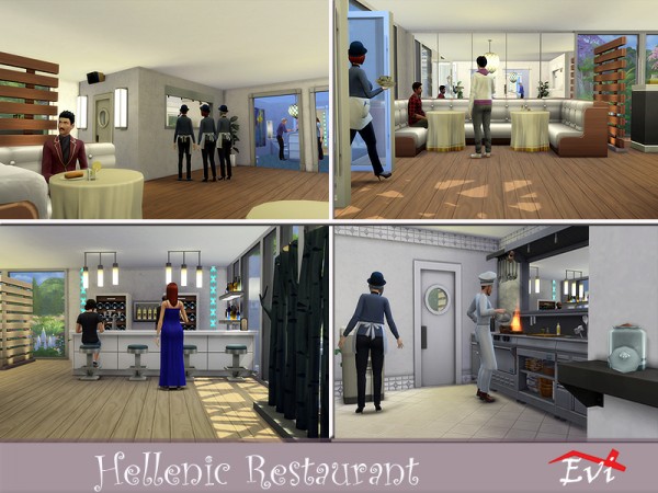  The Sims Resource: Hellenic Restaurant by evi