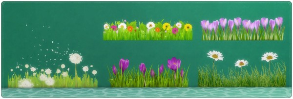  Annett`s Sims 4 Welt: Wall Deco Field and  Grass